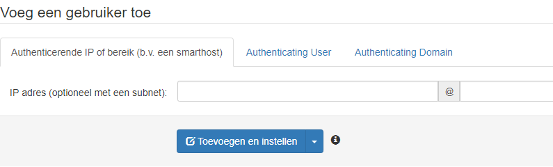 SpamExperts domeinnaam toevoegen